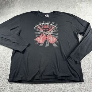 House of Blues Shirt Mens 2x Black Long‎ Sleeve Graphic Guitars Music Band Rock